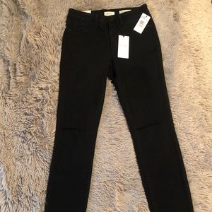 Jessica Simpson black skinny jeans with rips